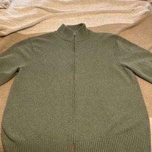 Banana Republic luxury blend full zip sweater